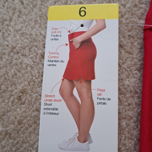 ❤️ S.C.& Co. Pull On Skort Red Stretch Skirt Women's Various Sizes NWT - Picture 5 of 13